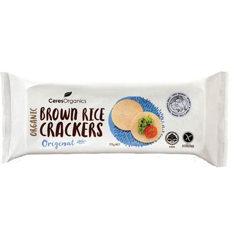 Ceres Organics Organic Brown Rice Crackers Original 115g | Woolworths