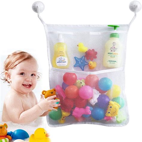 Baby Bath Toy Organizer Bathroom Bathtub Mesh Net Storage Bag Organizer ...