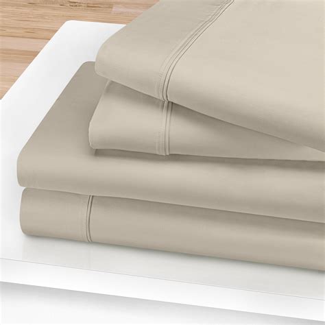 1200-Thread Count 100% Egyptian Cotton Exquisite Solid Sheet Set with Deep Pockets Platinum ...