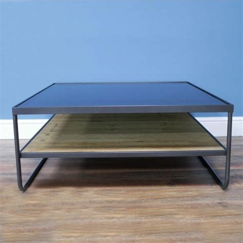 Modern Black Metal & Glass Coffee Table | Black Country Metalworks