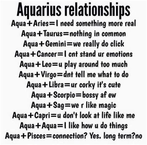 aquarius zodiac compatibility #horoscopesdates | Zodiac signs aquarius, Zodiac sagittarius ...