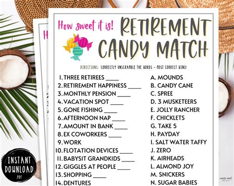 Free Printable Retirement Party Games - Printable Templates