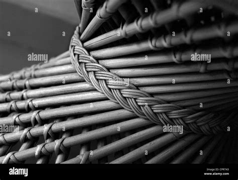 Part of wicker chair with braid element Stock Photo - Alamy