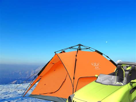Instant Automatic Camping Tent 3 4 Person Double layer Two Door Tent Outdoor Dome Tent ...