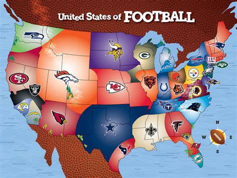 NFL FOOTBALL MAP 500 PIECE JIGSAW PUZZLE - $ 14.99 - True Sports Fan