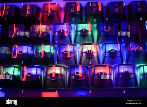 the RBG backlight for laptop keyboard Stock Photo - Alamy