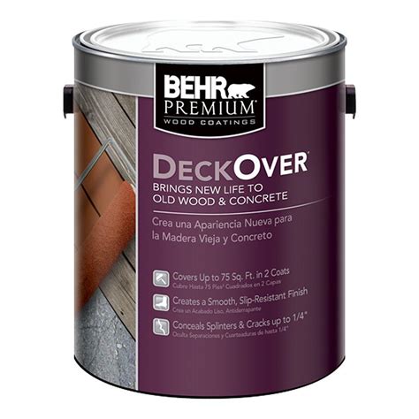 BEHR Premium DeckOver 1 gal. Solid Color Exterior Wood and Concrete Coating-500001 - The Home Depot