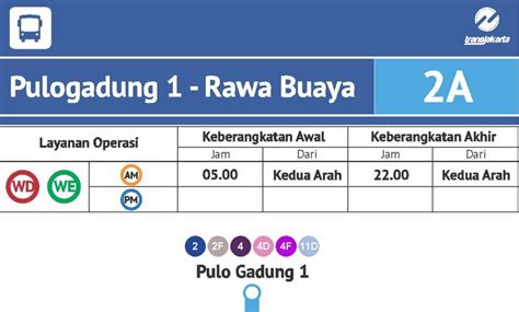 TransJakarta Busyway BRT Jalur 2A : PULOGADUNG 1 - RAWA BUAYA