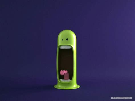 Download Screaming Green Man Funny Cartoon Wallpaper | Wallpapers.com