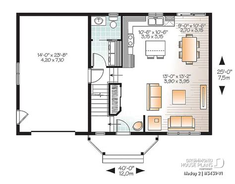 House plan 3 bedrooms, 2.5 bathrooms, garage, 3439-V1 | Drummond House ...