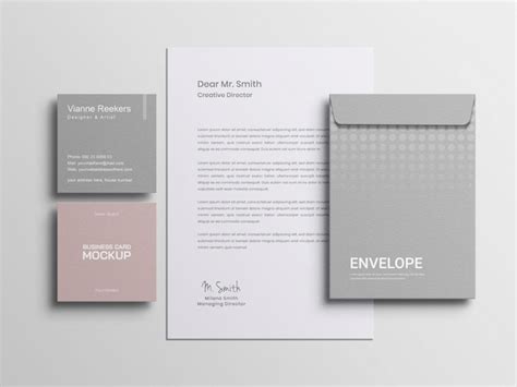 Premium PSD | Minimal Stationery Mockup