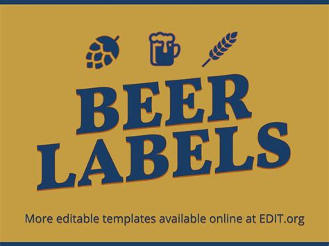 Craft Beer Label design templates to print