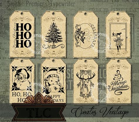 Vintage Christmas Tag Printables