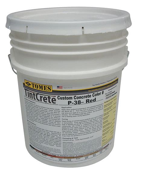 TINTCRETE, 50 lb Container Size, Pail, Concrete Mix - 15F516|GRA-P38 ...