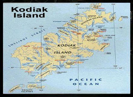 Map of Kodiak Island, Alaska. | Kodiak island, Alaska fishing, Alaska