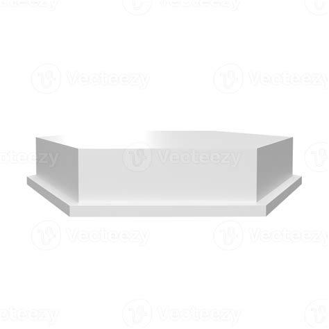 Podium white product display stand or pedestal on advertising background. 3D rendering. 13742318 PNG