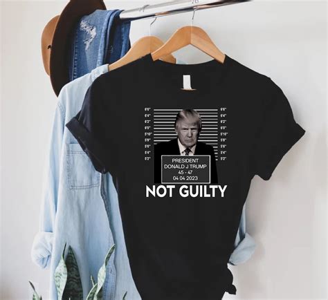 Trump Not Guilty Shirt Support Trump Shirts Trump Mug Shot - Etsy