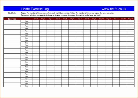 9 Workout Spreadsheet Excel Template - Excel Templates - Excel Templates