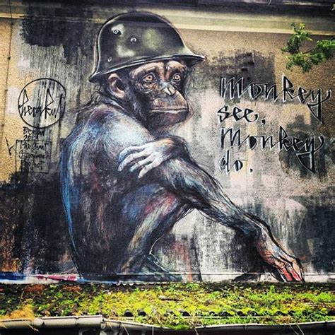 Herakut "Monkey See, Monkey Do." New Street Art - Berlin, Germany ...