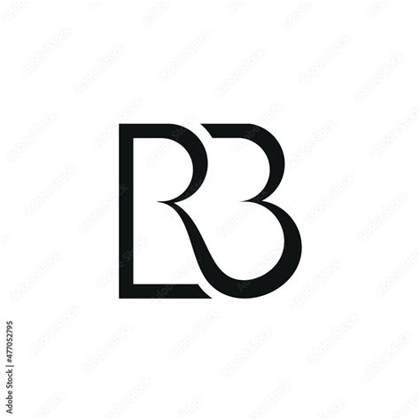 Initials Letters RB Simple Logo Design Stock Vector | Adobe Stock