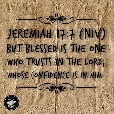 Jeremiah 17:7 NIV - Picture Bible Verse - OurBibleJourney.com