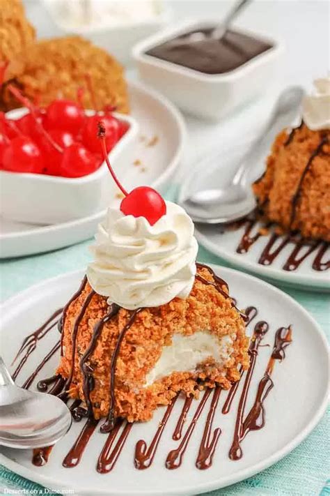 Fried Ice Cream - Desserts on a Dime