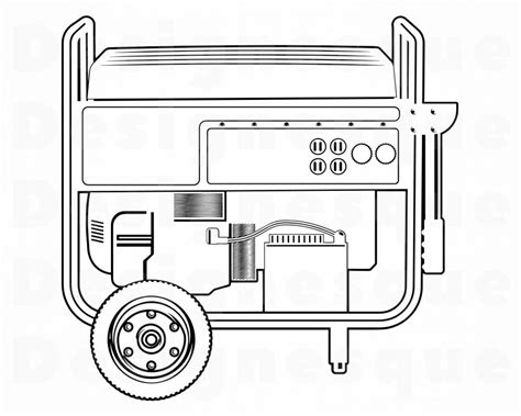 Portable Generator Outline 2 SVG Generator Clipart | Etsy