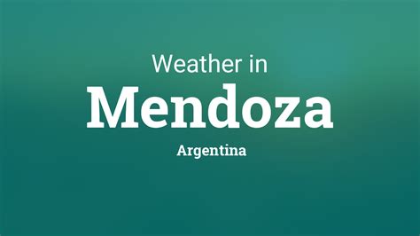 Weather in Mendoza, Argentina