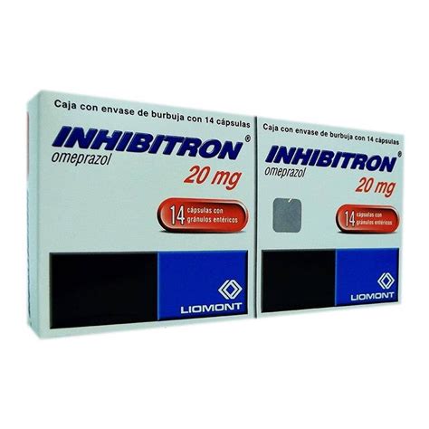 Inhibitron Omeprazol 20 mg 2 cajas 14 cápsulas c/u | Walmart