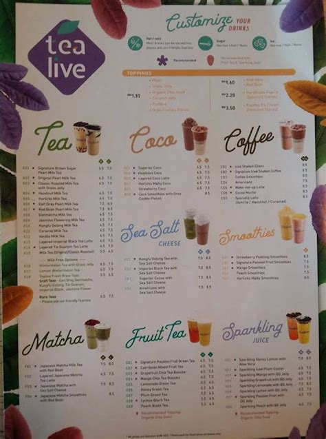 The NEW Tealive Malaysia MENU, Tea Is Our Life - Miri Food Sharing