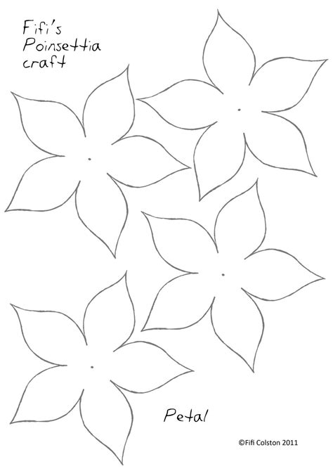 Cut Out Poinsettia Pattern Printable - Printable Word Searches