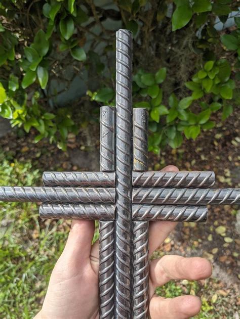 Christmas Rebar Cross | Etsy Welding Crafts, Welding Art, Welding Projects, Metal Crafts ...