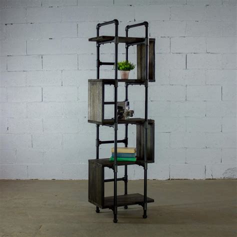 Furniture Pipeline Tucson Modern Industrial, Black 69 in. Tall Narrow 5 ...