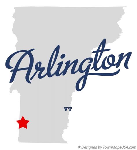 Map of Arlington, VT, Vermont