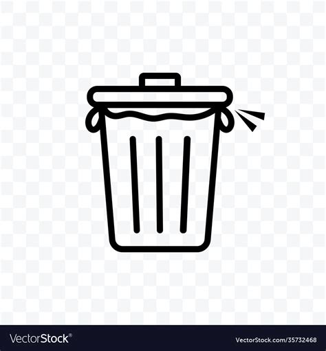 Trash icon isolated on transparent background Vector Image