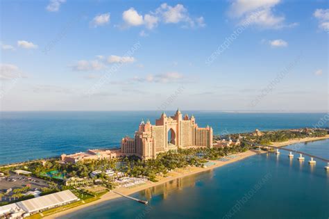 Aerial view of The Palm Jumeirah, Dubai, UAE - Stock Image - F039/0919 ...