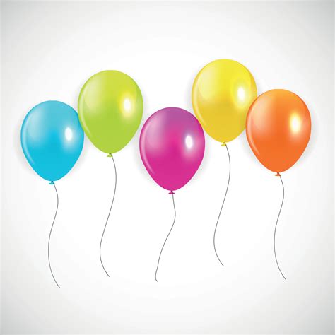 Glossy Happy Birthday Balloons Background Vector Illustration 4564370 ...