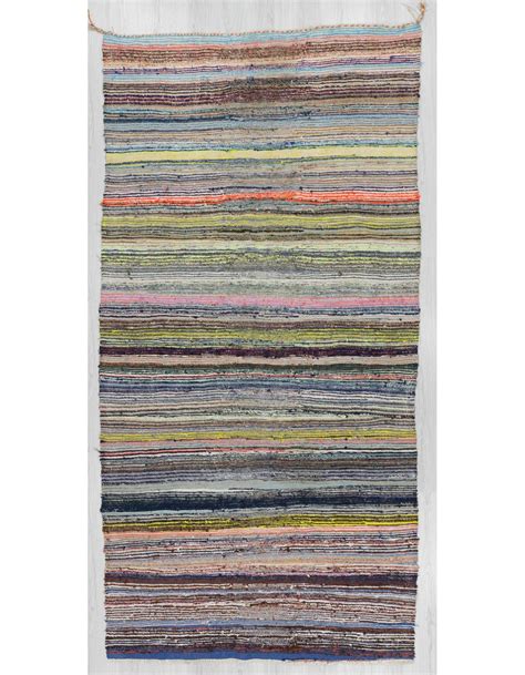 Vintage striped rag rug