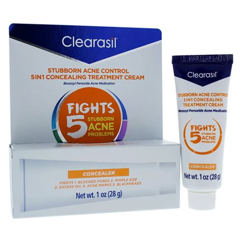 Stubborn Acne Control 5 in 1 Concealing Treatment Cream by Clearasil ...