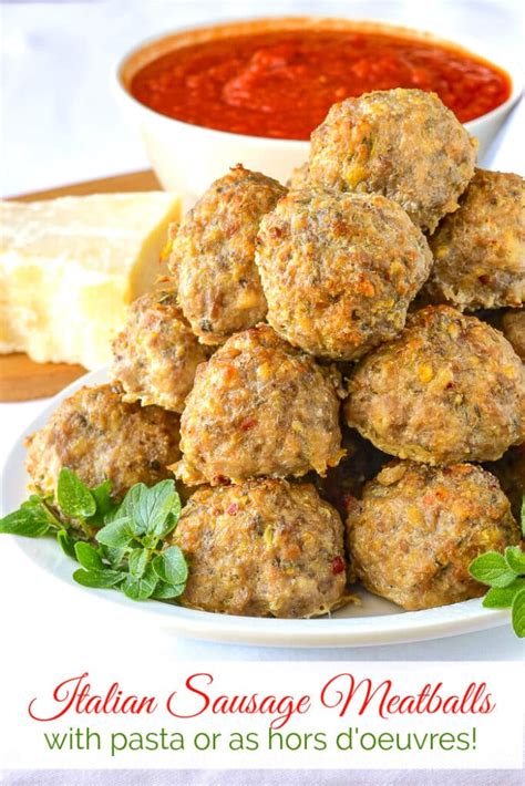 Italian Sausage Meatballs. The sausage brings fantastic flavour!!