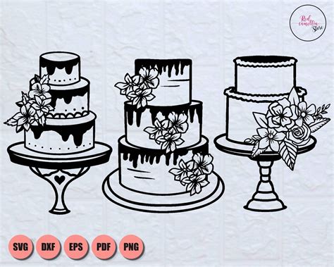 Wedding cake SVG bundle Wedding cake svg file Cake svg | Etsy