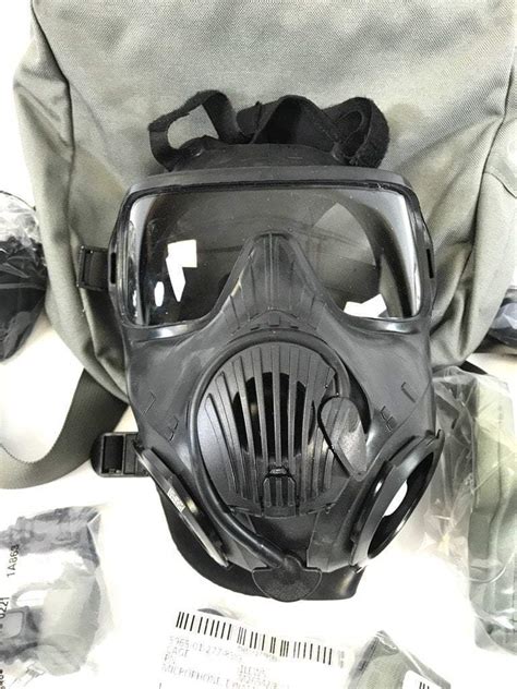 Army M50 Gas Mask with Case and Accessories, Size Large - Army Surplus