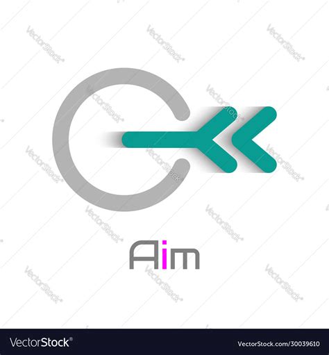 Aim logo design element Royalty Free Vector Image