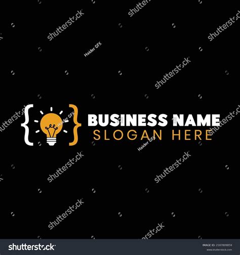 Coding Logo Design Which Represents Idea Stock Vector (Royalty Free ...