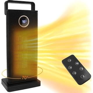 1500W Portable Electric Heaters indoor with Thermostat, LED Display, 70° Oscillation, 12H Timer ...