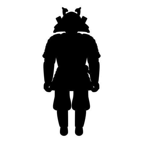 Samurai japanese war's hero silhouette warrior icon black color vector illustration image flat ...