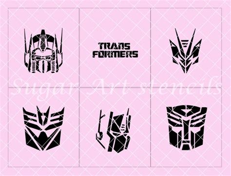 Transformers cookie stencils set of 6 SL2037