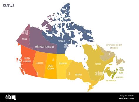 Canada political map of administrative divisions - provinces and ...