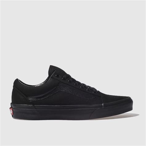 Mens Jet Black Vans Old Skool Trainers | schuh