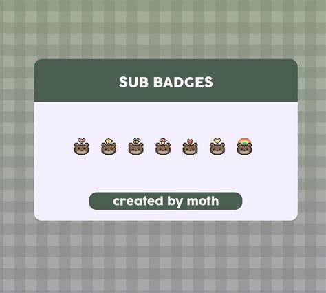 Pixel Bear Twitch Sub Badges Loyalty Badges for Twitch - Etsy